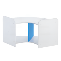 Стеллаж для пособий 7 (белый/синий)  - «globural.ru» - Саратов