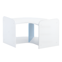 Стеллаж для пособий 7 (белый/прибрежный синий) - «globural.ru» - Саратов