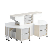 Модуль-стеллаж "Робот-Робик 002" (дуб молочный/белый) - «globural.ru» - Саратов