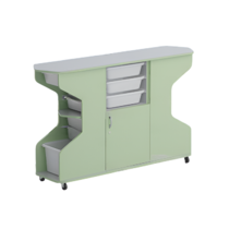 Стеллаж Робик 002 (серый/фисташковый) - «globural.ru» - Саратов