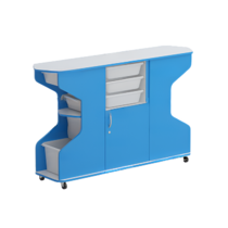 Стеллаж Робик 002 (синий/белый) - «globural.ru» - Саратов