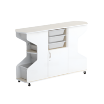 Стеллаж Робик 002 (дуб молочный/белый) - «globural.ru» - Саратов