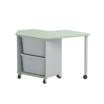 Стол детский правый Робик 002 (серый/фисташковый) - «globural.ru» - Саратов