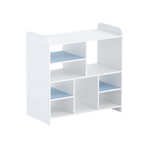 Стеллаж для пособий 2 (белый/прибрежный синий)  - «globural.ru» - Саратов