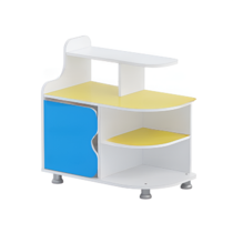 Тумба для пособий (белый/желтый/синий) - «globural.ru» - Саратов