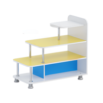 Стеллаж для пособий 4 (белый/желтый/синий)  - «globural.ru» - Саратов