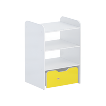 Стеллаж для пособий 5 (белый/желтый) - «globural.ru» - Саратов