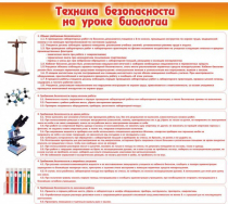 Стенд "Техника безопасности на уроках биологии" (вариант 2) - «globural.ru» - Саратов
