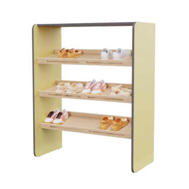 Полка для обуви во входную группу из коллекции мебели «НЕГА» (цвет желтый) - «globural.ru» - Саратов