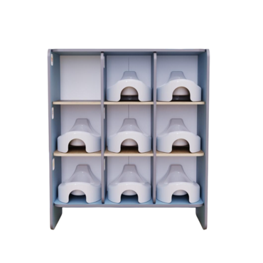 Детский стеллаж под горшки из коллекции «НЕГА» (голубой) - «globural.ru» - Саратов