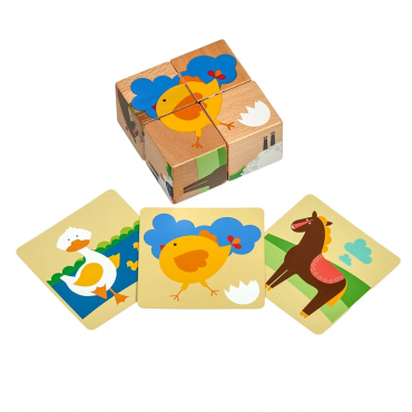 Деревянные кубики "Ферма" - «globural.ru» - Саратов