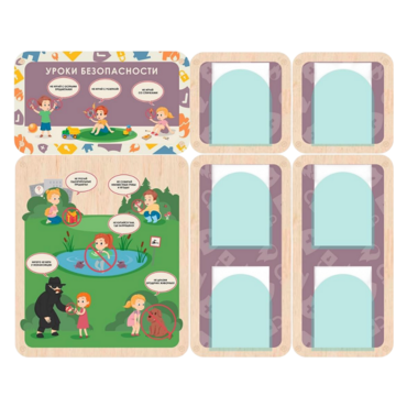 Информационный стенд «Уроки безопасности»  137.5 х 111 см - «globural.ru» - Саратов