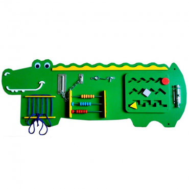 Бизиборд "Зелёный крокодильчик" - «globural.ru» - Саратов