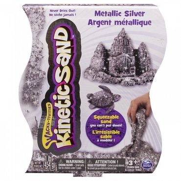 Кинетический песок металлик серебро 455 гр - «globural.ru» - Саратов