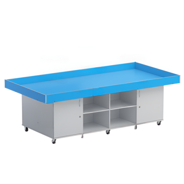 Стол для робототехники с дверками (серый/синий) - «globural.ru» - Саратов