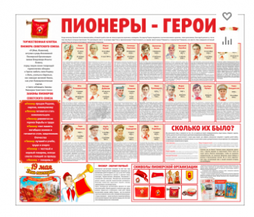 Тематический стенд "Пионеры-герои" - «globural.ru» - Саратов