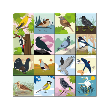 Коврик для логобота Пчелка "Птицы" - «globural.ru» - Саратов